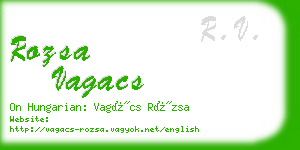 rozsa vagacs business card